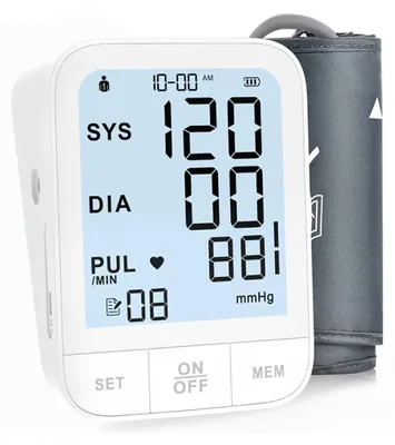 Produktbild von Oberarm-Blutdruckmessgerät XP0551, digital, wiederaufladbar, mit Sprachfunktion, Messwertspeicher und 22–44 cm Manschette