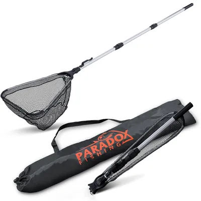 Produktbild von Paradox Fishing Angel Kescher 2,1m mit gummierten Netz und Transporttasche