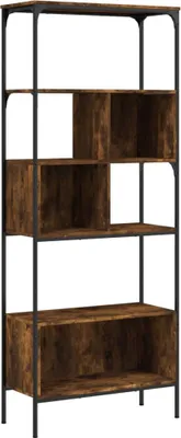 Obrázek produktu pro vidaXL Knihovna 5 polic kouřový dub 76x33x188,5 cm materiál na bázi dřeva