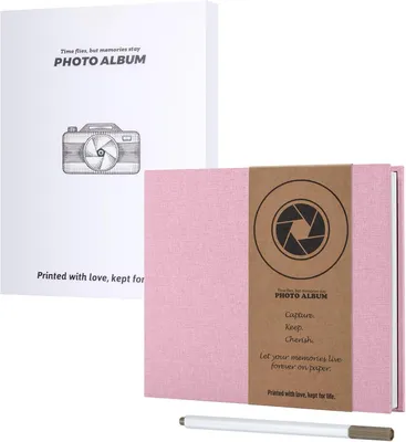 Imagen del producto de Álbum de fotos autoadhesivo, de 22x18 cm, con 40 páginas blancas, ideal para bebés y familias
