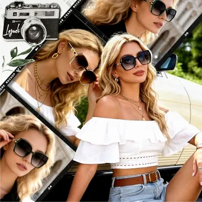 Produktbild von Sonnenbrille Damen Groß - Schmetterlingsrahmen mit UV-Schutz