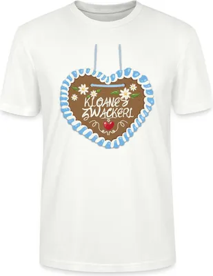 Produktbild von Spreadshirt Lebkuchenherz design Kloane’s Zwackerl Uni Bio T-Shirt, L, Weiß