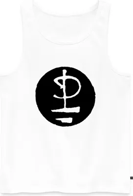 Produktbild von Spreadshirt Pink Floyd Logo Schwarz Weiß Männer Premium Tank Top, 4XL, Weiß
