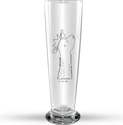 Produktbild von Mr. & Mrs. Panda Trinkglas Lamakopf König - Transparent - Geschenk, Bierbecher, Abitur, Lama, Vorgesetzter, Mama, Glasbierglas, Bierglas, Glasbecher, Freundin, Bier Glas