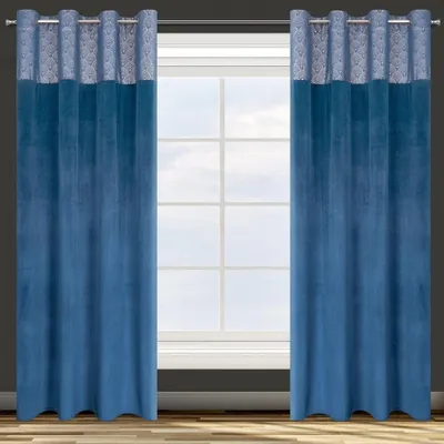 Zdjęcie produktu dla EUROFIRANY | Vorhang - 140 x 250 cm - granatowy Gardinen - Orientalisch