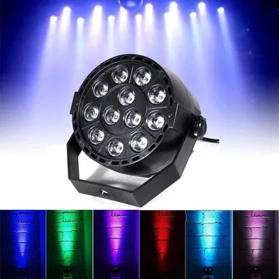 Produktbild von 12 LED reflektorů 3 v 1 RGBW reflektor 3W Discolight DJ Strobe Light Led Stage Lighting Lamp PAR Stage Lighting 7CH DMX Lighting Effect DMX512 pro DJ Disco Stage Party s dálkovým ovládáním