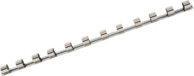 Produktbild von Stecknuss Schiene 3/4 Zoll, 12 Clips, verchromte Nuss Halterung