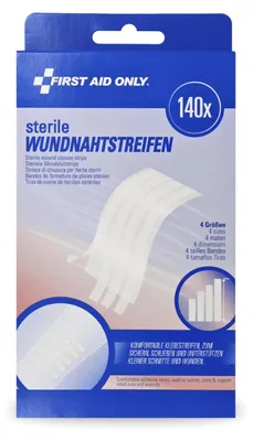 Image de FIRST AID ONLY P-10095 00 FIRST AID ONLY Bandelettes de suture stériles, blanches, blister de 140 pièces