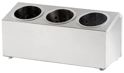 Besteckhalter aus Edelstahl, 3 Fächer, 38,7x16,5x15,8 cm