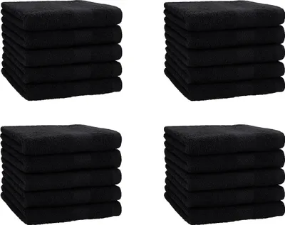 Produktbild von Betz 20 Stück Seiftücher 30x30 cm PREMIUM 100% Baumwolle Set  Farbe: schwarz