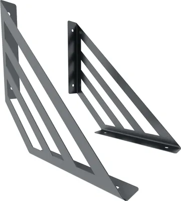 Produktbild von 2x sossai Design Regalträger Truss in Anthrazit 250x250mm Regalwinkel Bücherregal Konsole Regal Halter