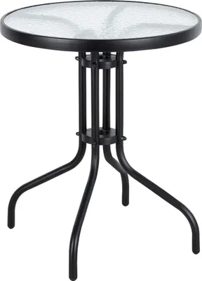 Produktbild von Gartentisch 60 cm Tisch aus gehärtetem Glas für Garten, Terrasse, Balkon