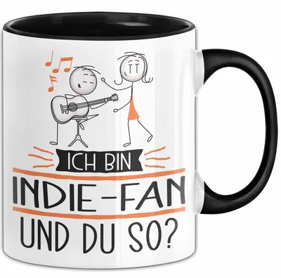 Produktbild von Indie-Fan Tasse Geschenk Ich Bin Indie-Fan Und Du So Geschenkidee Lustiger Spruch Becher (Schwarz)