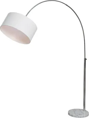 Produktbild von riess-ambiente Ausziehbare Bogenlampe LOUNGE DEAL 170-200cm weiß Leinenschirm Stehlampe Bogenleuchte Wohnzimmerlampe