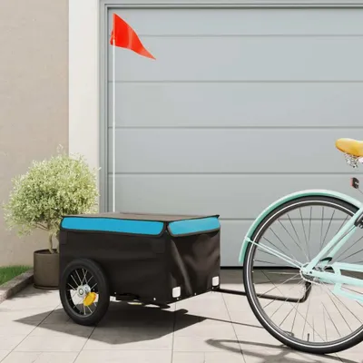 Produktbild von vidaXL Príves na bicykel čierno-modrý 30 kg železa