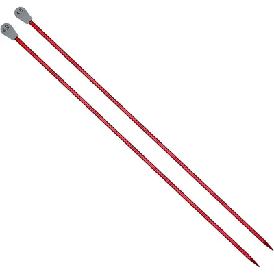 Productafbeelding van Breinaalden, aluminium, 4,0 mm, rechte naalden, 35 cm, geschikt voor beginners en professionals