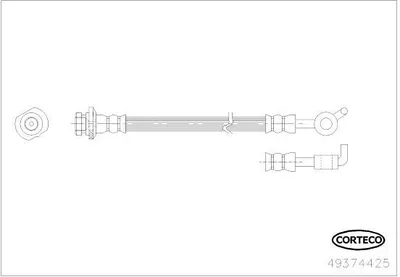 Produktbild von CORTECO 49374425 Bremsschlauch Hinten Links für NISSAN Qashqai / Qashqai +2 I (J10, NJ10)