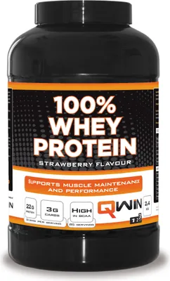 Produktbild von QWIN 100% Whey Protein Erdbeere 2400 g