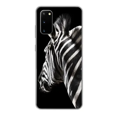 Produktbild von MuchoWow® Handyhülle Schutzhülle Hülle für Samsung Galaxy S20 Zebra - Tier - Schwarz - Porträt Silikon Softcase Handy Hülle - Bild