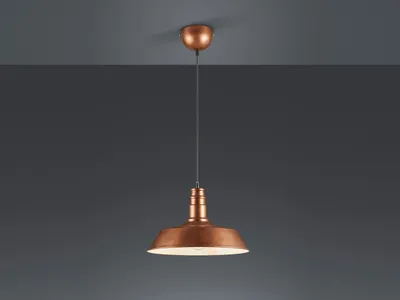 Produktbild von LED Pendelleuchte 1-flammig Metall Lampenschirm Kupfer für über Esstisch hängend