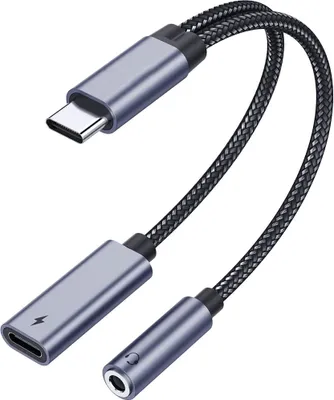 Produktbild von USB-C-auf-3,5-mm-Kopfhöreradapter und Aufladen, 2-in-1-Typ-C-Adapter