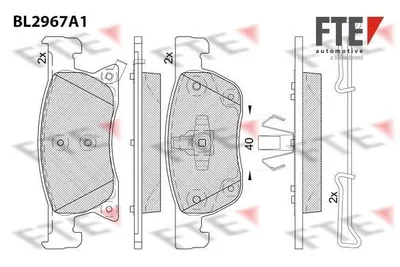 Produktbild von FTE Bremsbeläge Satz Vorne Bremsklötze für OPEL Astra K Sports Tourer (B16) 9011211