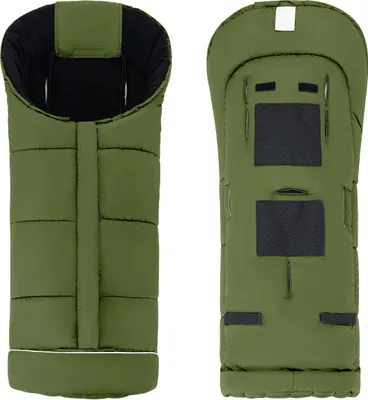 Produktbild von Daliya® ArcticLine Fußsack und Schlafsack für Buggy und Sportsitz, Universell für alle Kinderwagen, Winterfußsack, für Babys bis 36 Monate | Olivgrün