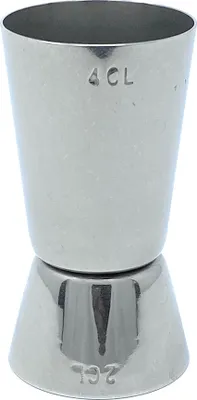 Produktbild von Jigger 2cl 4cl Doppelmessbecher 971 Messbecher Cocktail 20 ml 40 ml Edelstahl Barmaß Dosierer Alkohol Zertifikat Bar