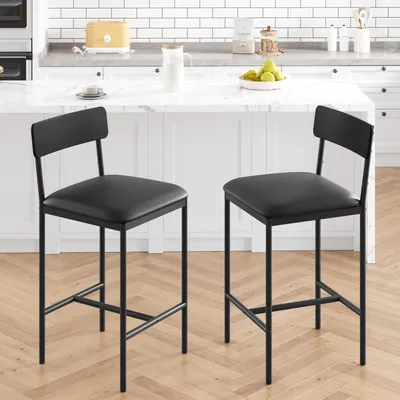 Immagine prodotto di IDEALHOUSE, set da bar con tavolino e due sgabelli imbottiti