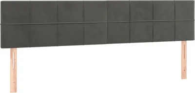 Obrázok produktu pre vidaXL Čelá postele, tmavošedé, 200 x 5 x 78/88 cm, zamat