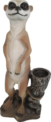 Produktbild von Dekofigur Erdmännchen mit Topf 62 x 28 x 16 cm