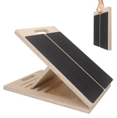Immagine prodotto di Panca in legno regolabile per esercizi di stretching dei polpacci