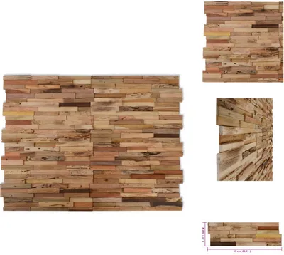 Produktbild von vidaXL Wandplatten 10 Stk. 1,03 m² Massivholz Teak Altholz - Wandverkleidung
