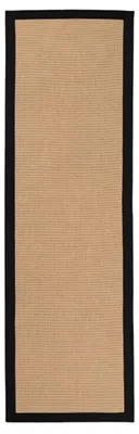 Image de carpetfine Tapis couloir Sisal Noir 70x200 cm | Tapis moderne pour le salon et la chambre à coucher