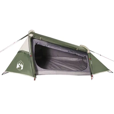 Image de vidaXL Tente tunnel 2 personnes Vert Imperméable