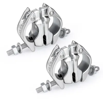 Produktbild von 2X 360° 48x48mm Drehkupplung Gerüstschelle Gerüstkupplung Doppelschelle Kupplung für 45-50mm Rohre zur Befestigung von Gerüsten Ankerstange