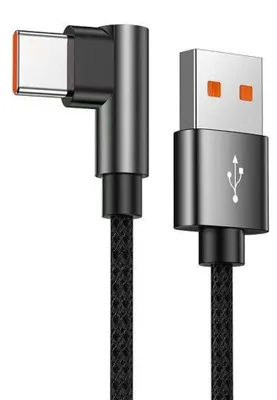 Image de OEM Câble de données en angle L USB-A vers USB-C Noir 200 cm