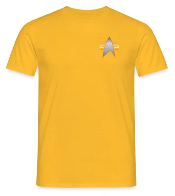 Produktbild von Spreadshirt Star Trek Voyager Crew Logo Männer T-Shirt, S, Gelb