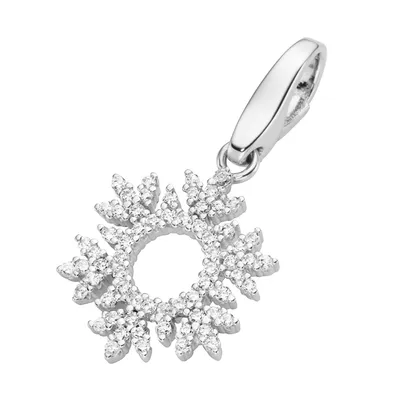 Produktbild von Charm Giorgio Martello Milano Eiskristall mit Zirkonia, Silber 925 Weiss Onesize