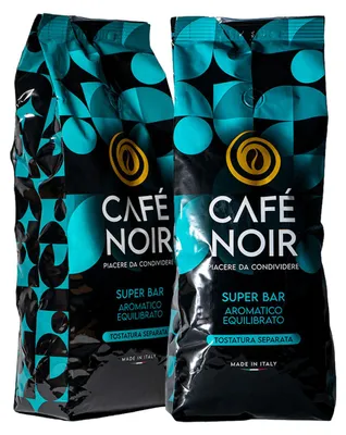 Produktbild von Café Noir - Super Bar Kaffeebohnen 2 kg - Italienische Espresso Mischung cremig und aromatisch