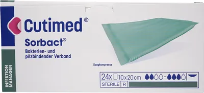Produktbild von Cutimed Sorbact Saugkompressen 10x20 cm 24 St