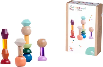 Produktbild von Eichhorn Kleinkindwelt Stapelspiel Montessori Stapelperlen 100006053