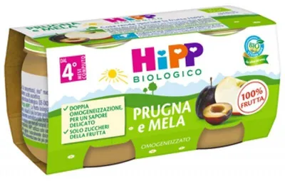 Immagine prodotto di Hipp Omog Prugna/Mela 2X80G