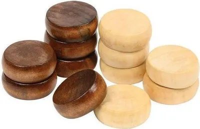 Produktbild von Crokinole Ersatz Spielsteine aus Schima Holz, 27 mm, 30 Stück