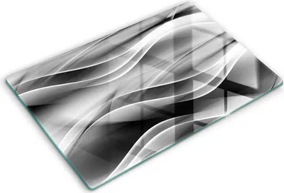 Produktbild von Abdeckung Glas - Küchenabdeckung - 80x52 cm - Abdeckplatte -Abstrakte Rauchlinien