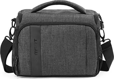 Produktbild von bagsmart Kameratasche Spiegelreflex DSLR SLR Fototasche Spiegelreflexkamera Systemkamera Objektive Zubehör mit Regenschutzhülle Grau