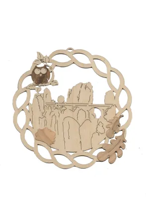 Produktbild von Drechslerei Kuhnert - Fensterbild Bastei - wunderschönes Fensterbilde zum Dekorieren ihres Heims - 18x18cm - jahreszeitlose Dekoration