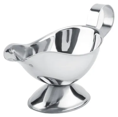 Imagen del producto de Recipiente de acero inoxidable para salsas y condimentos, ideal para servir salsa de pimienta a la carne, para uso en restaurantes y cocinas profesionales (142 ml)