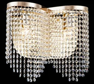 Produktbild von Casa Padrino Barock Kristall Wandleuchte Gold 40,5 x H 35 cm - Wandlampe im Antik Stil