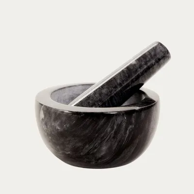 Produktbild von HOMLA MARBLE Marmormörser schwarz 12 cm